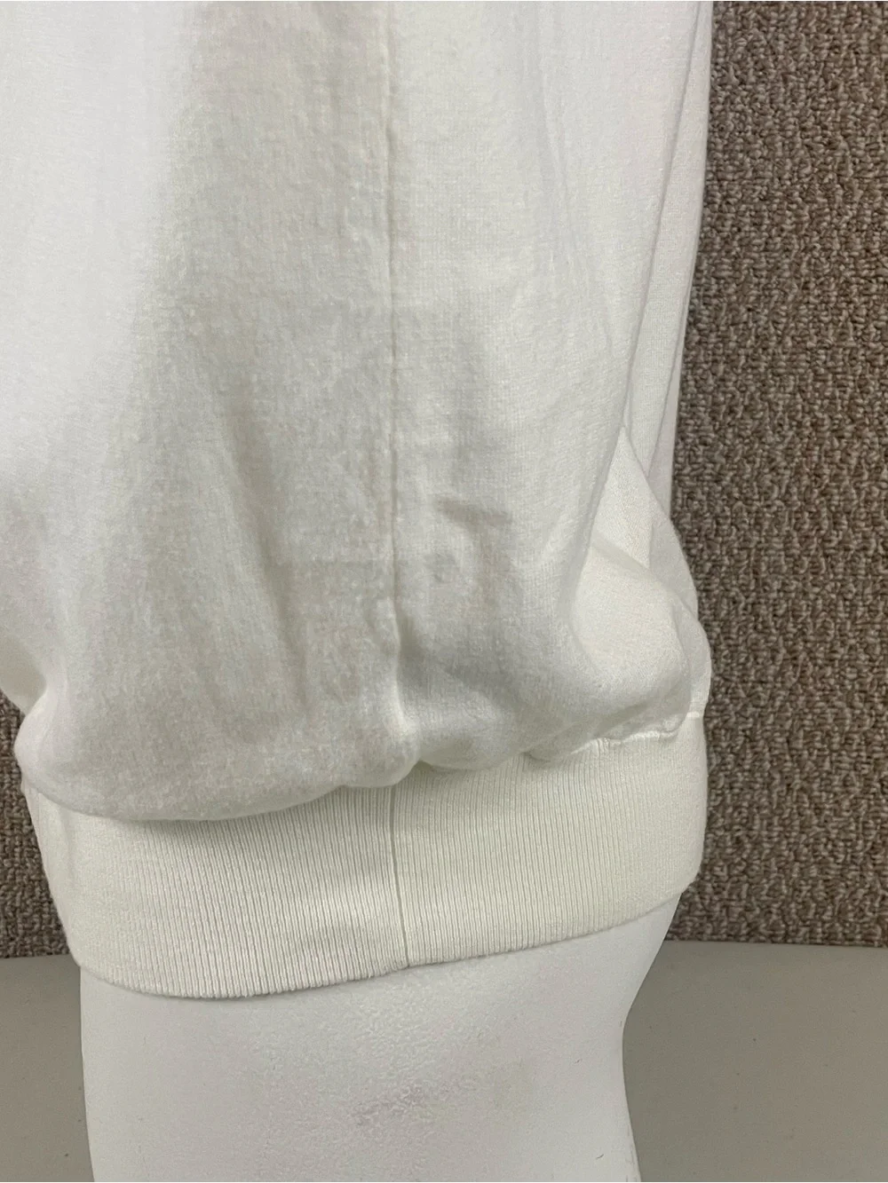 Peter Millar Pullover Sweater Men’s XL 1/4 Zip Mock Neck White Silk Blend T161